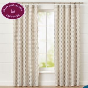 Crate And Barrel Pastore Curtain Panels (2 52” x 84” Panels)